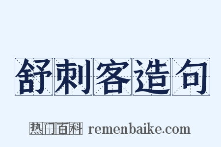 舒刺客造句是什么意思的图片